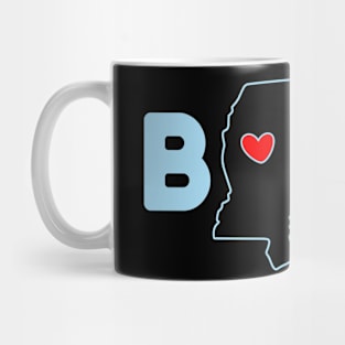 Mississippi Born with State Outline of Mississippi in the word Born Mug